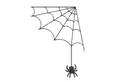 Stickdatei - Halloween Doodle Spinnennetz